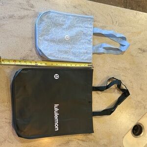 Lululemon Black and Light Blue Tote Set